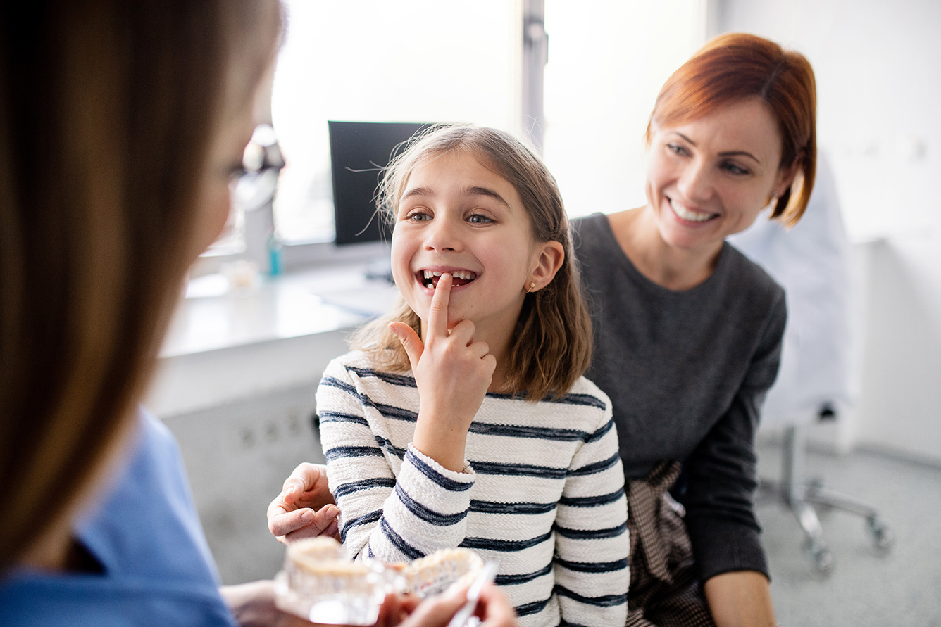 young dental patient smiling during a Pediatric Dental Appointment at medford main street dental